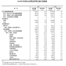 2024年9月份社会消费品零售总额增长3.2%-图3